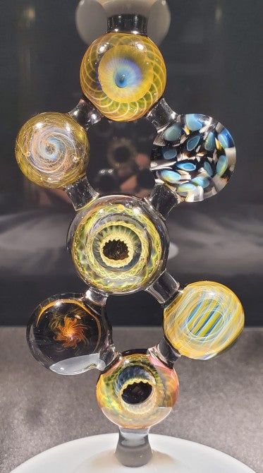 Steezy Glass Creations - Molecule Stemmed Goblet