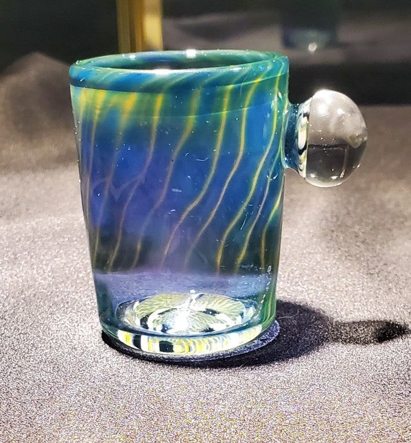 Steezy Glass Creations - Blue and Green Shot Glass