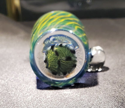 Steezy Glass Creations - Blue and Green Shot Glass