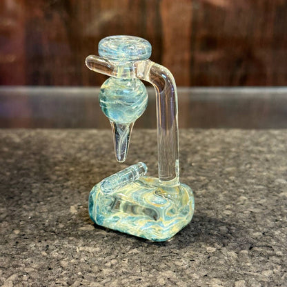 Commander Glass - Silver fumed Banger Cap & Pillar /w Stand