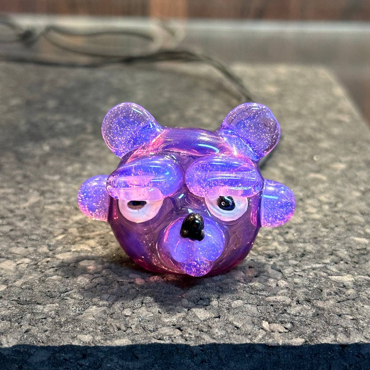 TroubletheMaker - LostBoysGlass - Pink And Purple Baer Pendant